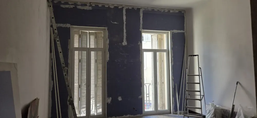 travaux de plâtrerie